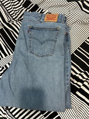 Levi's Light Blue High-Rise Straight Jeans